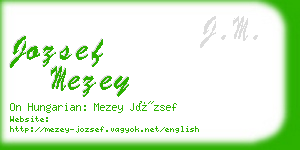 jozsef mezey business card